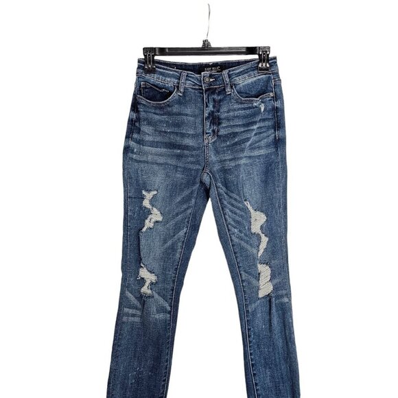 Women's - Judy Blue Distressed Skinny Jeans, Size 3/26 - Picture 2 of 9